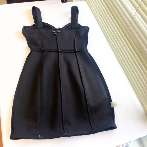 Honey Punch Black Zip-Front Bodycon Dress - Picture 15 of 16